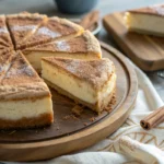 Churro Cheesecake Recipe – A slice of creamy cheesecake with a crispy cinnamon-sugar crust.