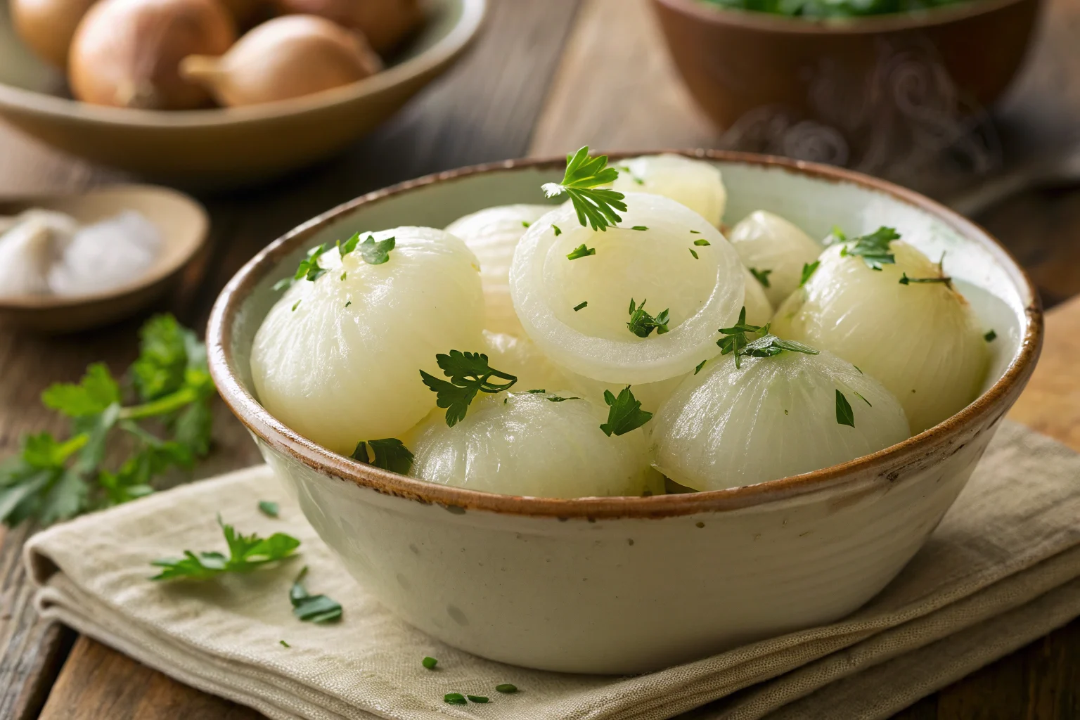 Freshly boiled onions in a bowl – Onion Boil Recipe