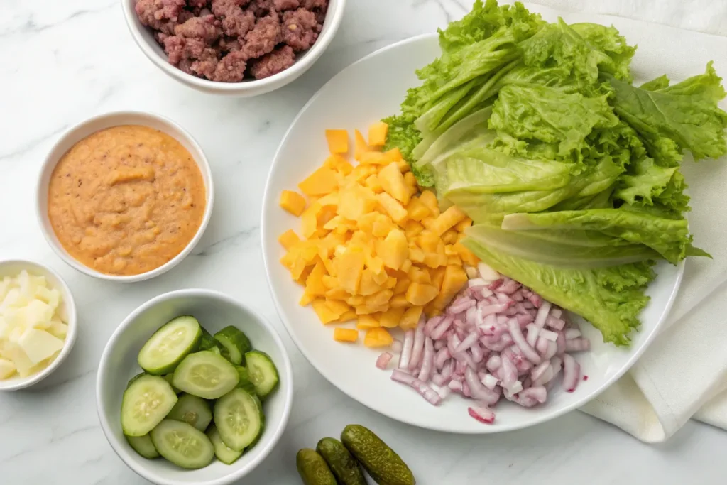 Ingredients for Big Mac Salad Recipe