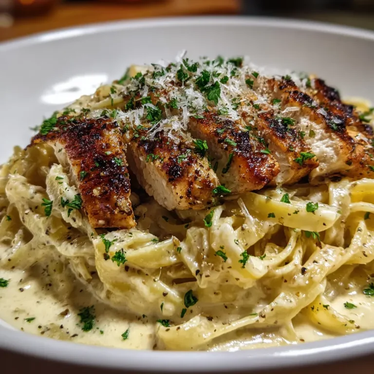 easy chicken Alfredo recipe plated beautifully