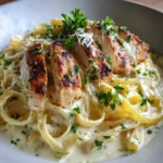 easy chicken Alfredo recipe plated beautifully