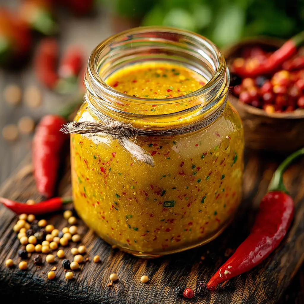 Hot pepper with mustard recipes homemade jar condiment