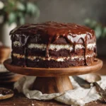 Mounds Cake Recipe with chocolate layers and coconut filling