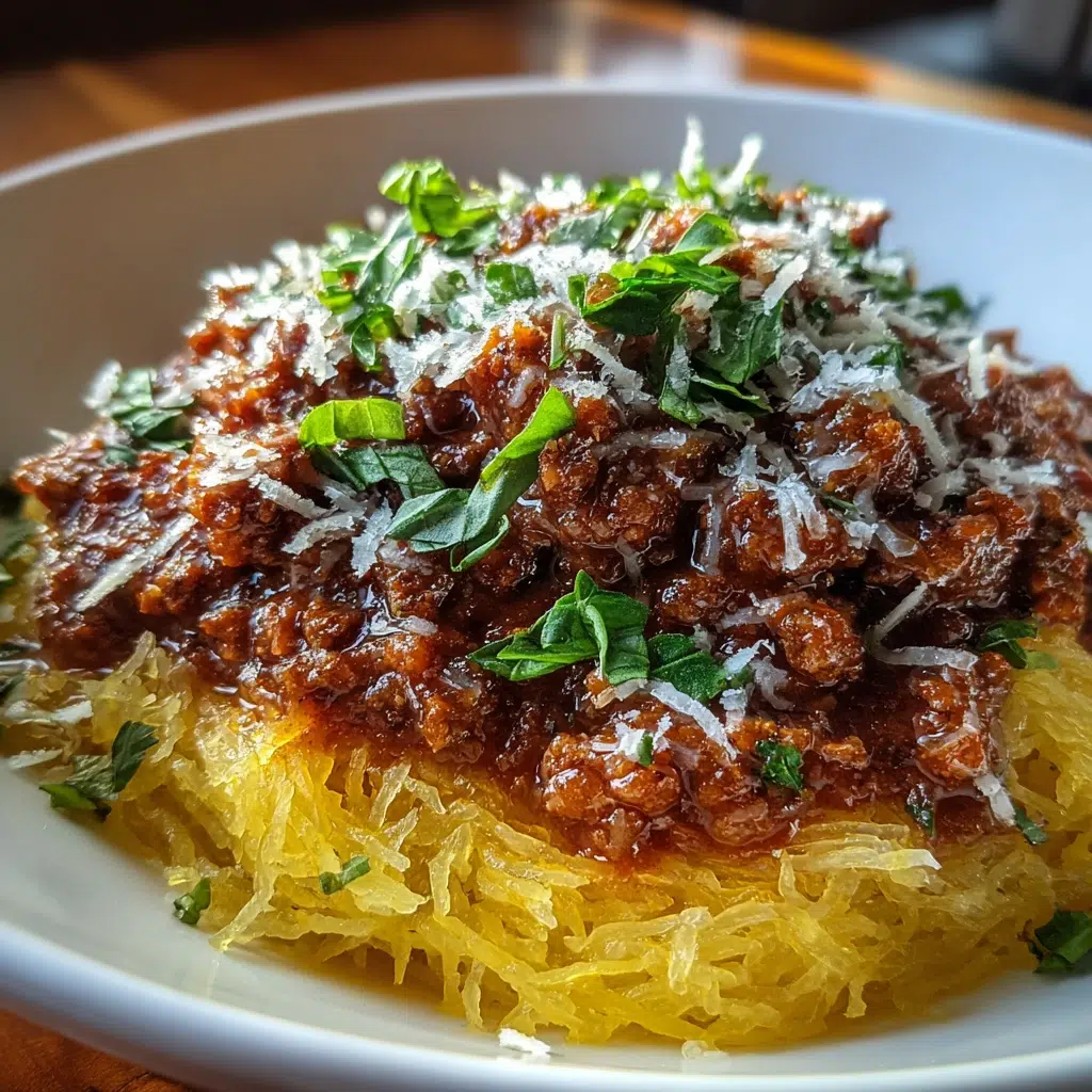 Spaghetti Squash Bolognese healthy low-carb recipe