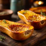 Squash recipe roasted butternut squash close-up