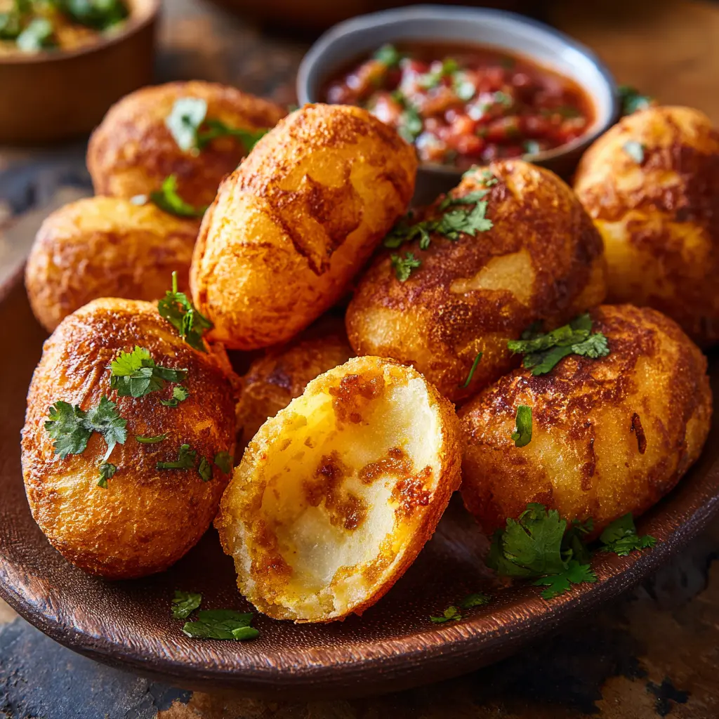 Papas rellenas recipe Chilean style crispy golden stuffed potatoes