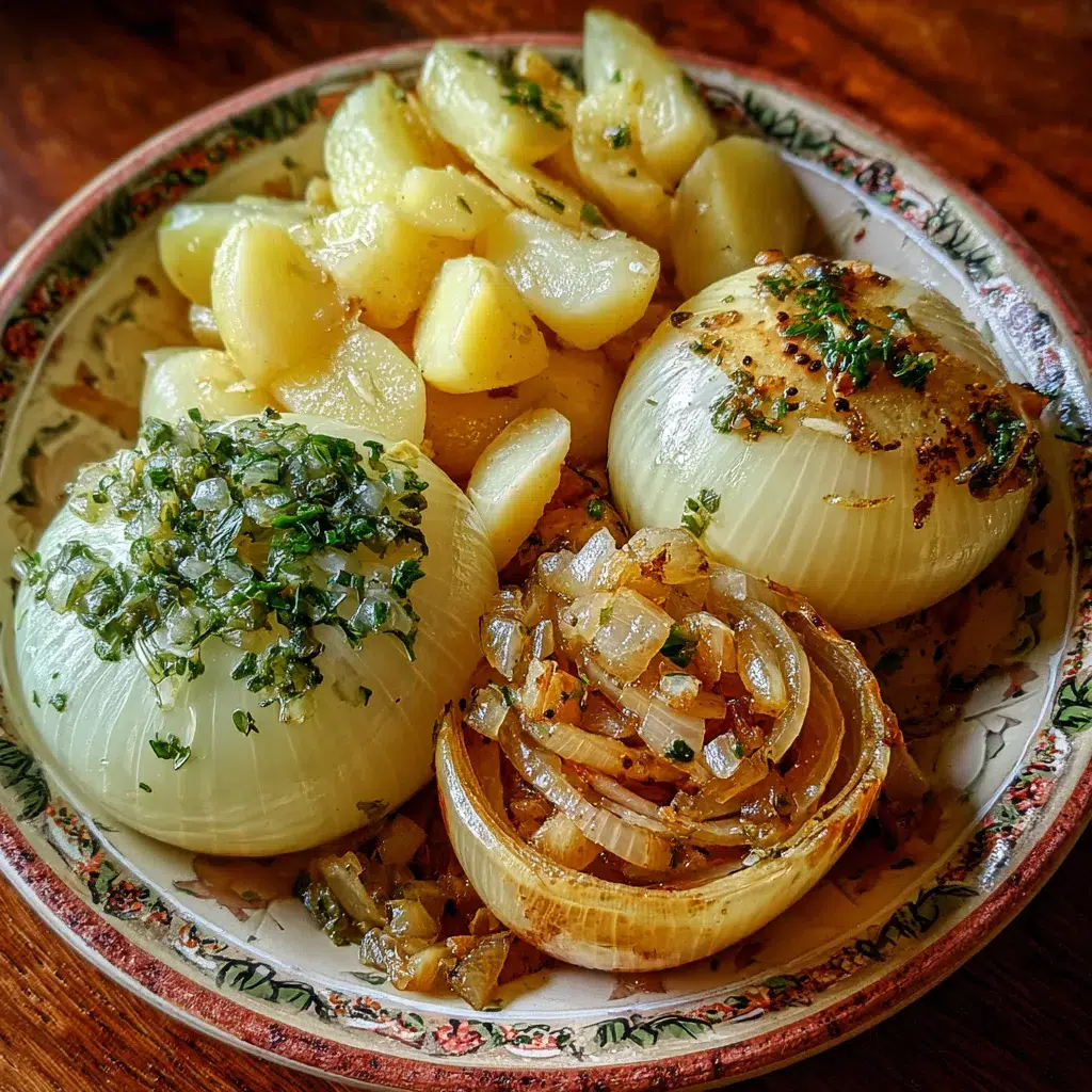 Onion Boil Recipe variations on plate