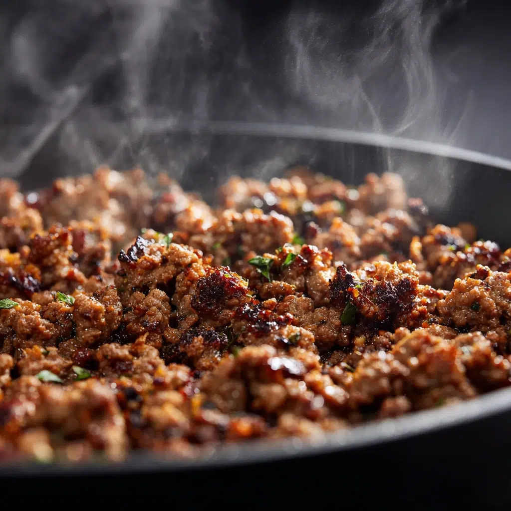Cooking ground beef for Burger Bowl Recipe